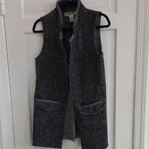 Mimi Chica Charcoal Textured Vest